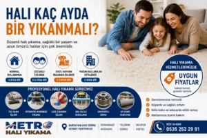 Halı kaç ayda bir yıkanmalı görseli, aile ve çocuklu evlerde profesyonel halı yıkama hizmeti